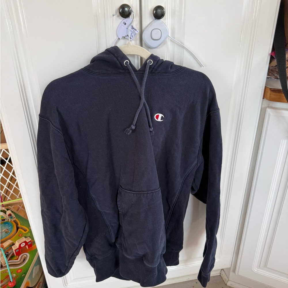 Champion Men's Dark Blue Hoodie